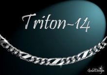 Triton 14 - náramek rhodium